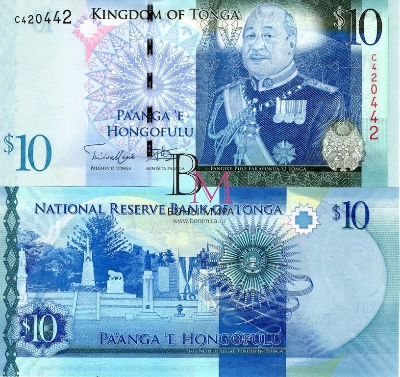 Тонга Банкнота 10 паанга 2008 UNC 