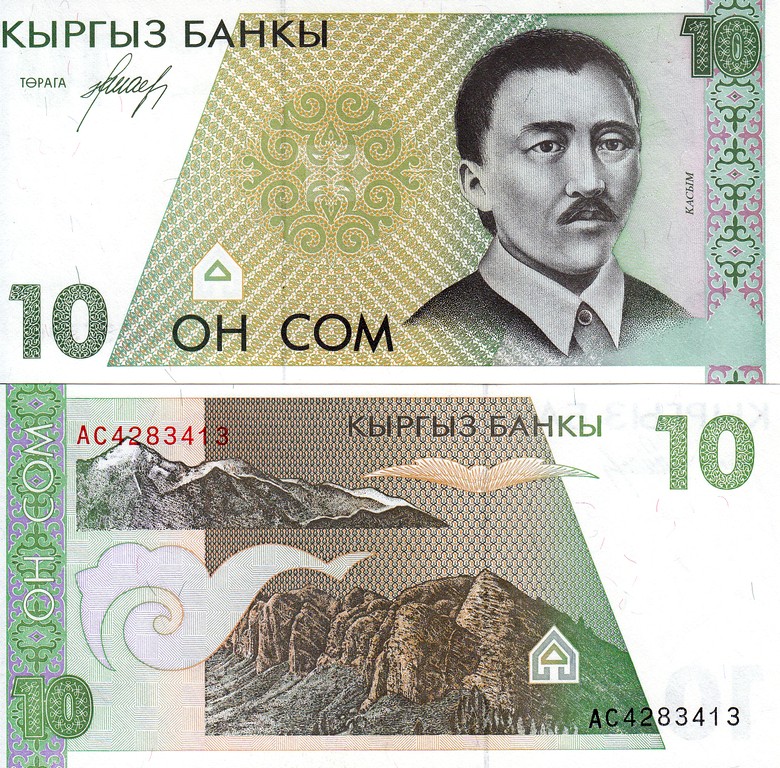 Киргизия Банкнота 10 сом 1994 UNC 